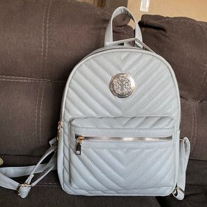 Quilted tan backpack